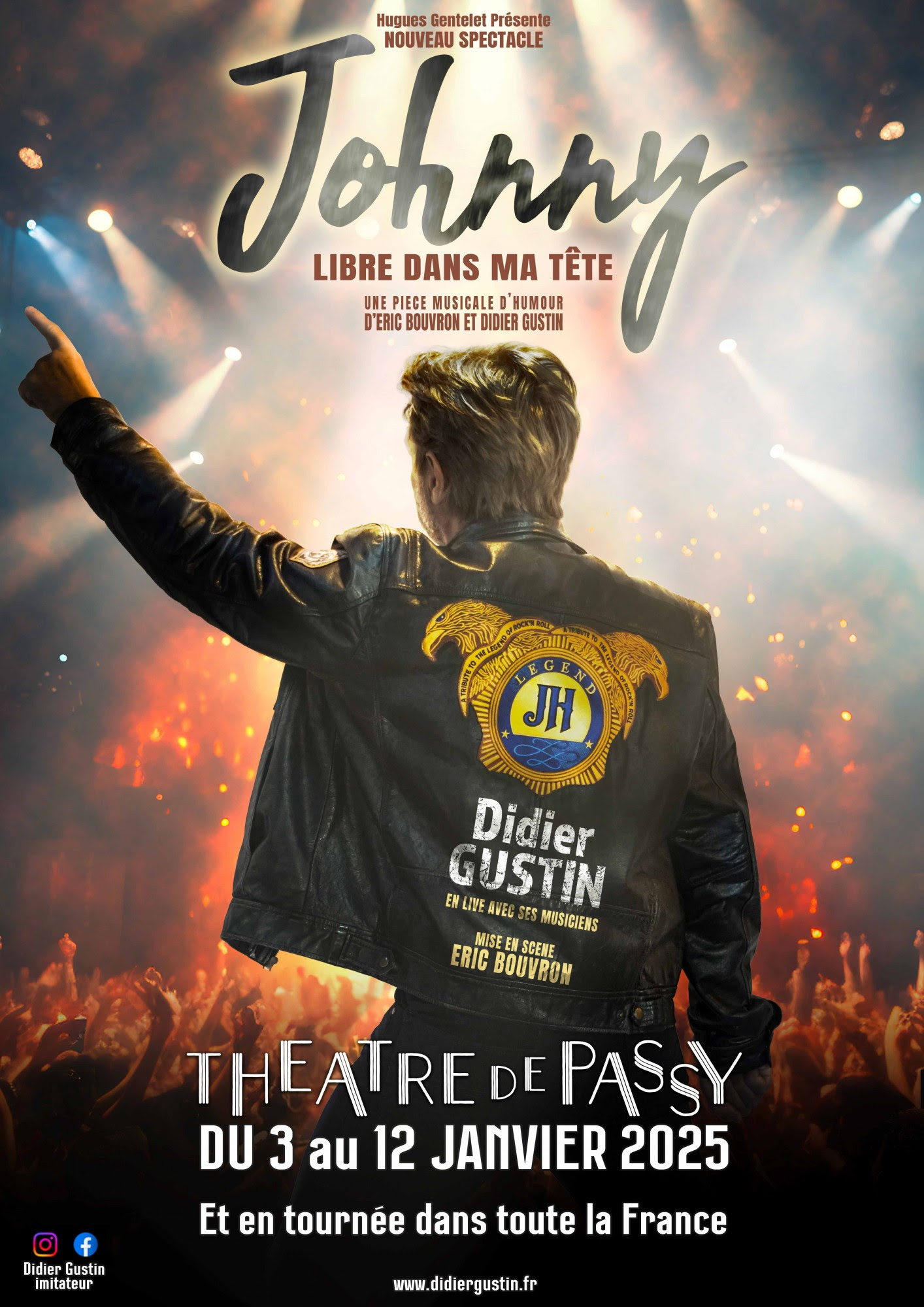 Didier Gustin : un hommage poignant et drôle à Johnny Hallyday pour son nouveau spectacle