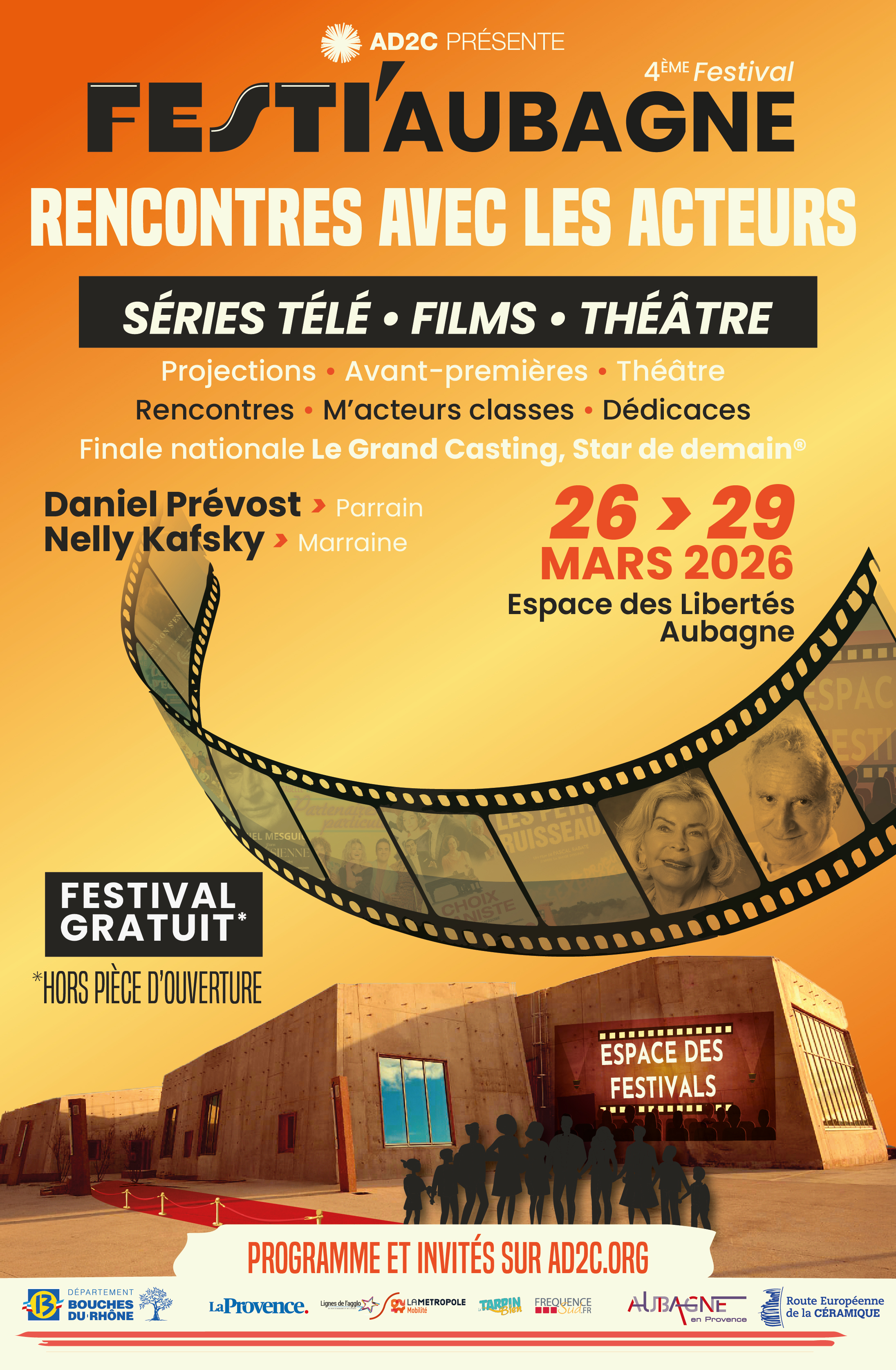 Festi’Aubagne 2026 : rencontres et projections avec les acteurs de séries télé, cinéma et théâtre